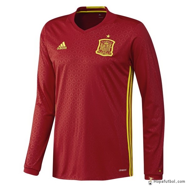 Camiseta España Replica Primera Ropa ML 2016 Rojo